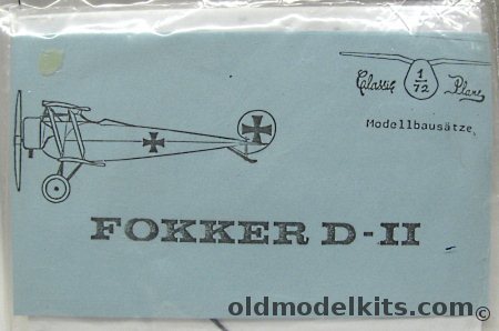 Classic Plane 1/72 Fokker D-II (D.II DII) - Bagged plastic model kit